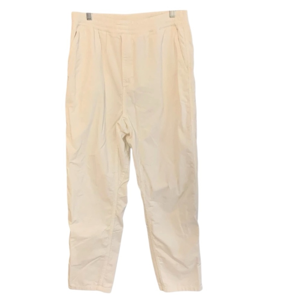 Carhartt Pants Women’s White Large WIP Flint Corduroy Elastic Waist Drawstring